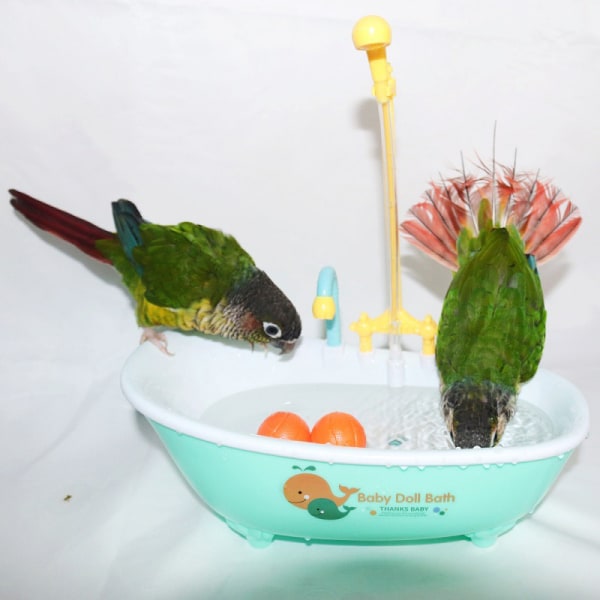 Parrot Automatisk Badkar Fågel Badkar Fågel Dusch Bad Show Pink