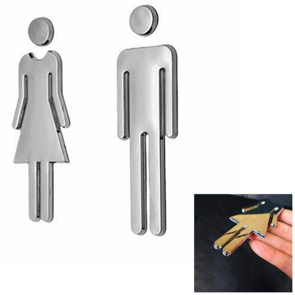 Män&Kvinna WC Dörrskyltar Dekaler Toalettskyltar Toalett Toalett S
