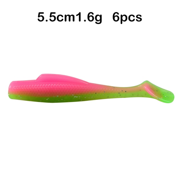 Luya Maggot Soft Bait Soft Worm 6 Styck 5.5Cm/1.6G Betsfiske Pink