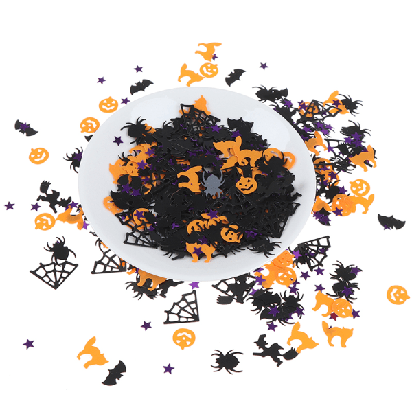 15g Halloween Confetti Pumpkin Spider Witch Fladdermöss Confetti Sprin