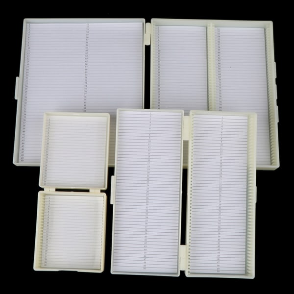 Plastmikroskop Glas Slide Box 25/50/100st Biologisk Slic A