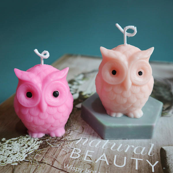 Owl Candle Form för ljustillverkning DIY handgjorda molds P