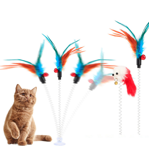 Feather Cat Toys Feather Funny Cat Form False Products Botten Color random