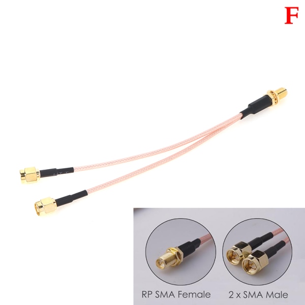 SMA till 2X SMA Hane Hona Y-typ Splitter Combiner Jumper Cable F
