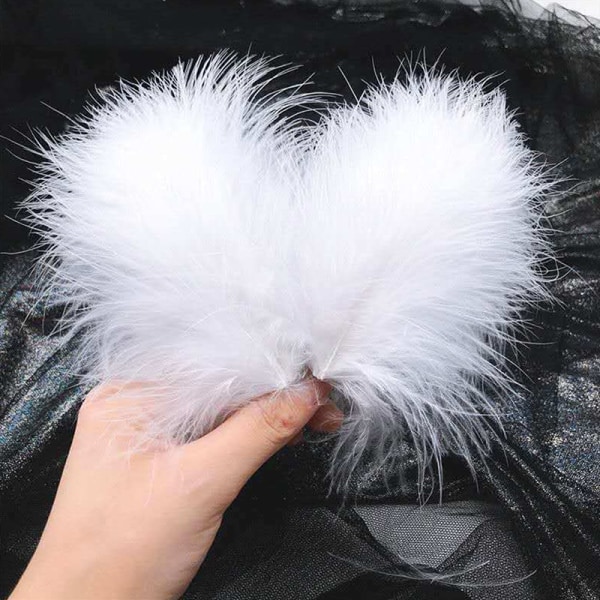 2st Fairy White Feather Hårklämma Huvudbonad Bröllop För Feathe P3