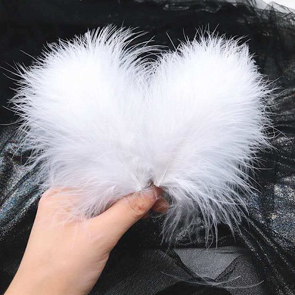 2st Fairy White Feather Hårklämma Huvudbonad Bröllop För Feathe P4