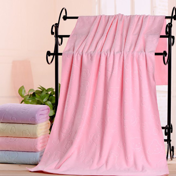 Badlakan Absorberande Snabbtorkande Super Large Badlakan Mjuk T Light pink