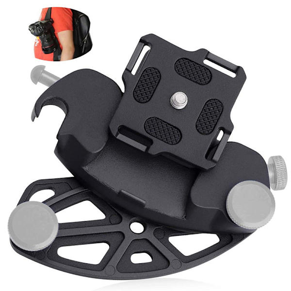 Metall Quick Release Kamera Midjebälte Spänne Knappfäste sliver