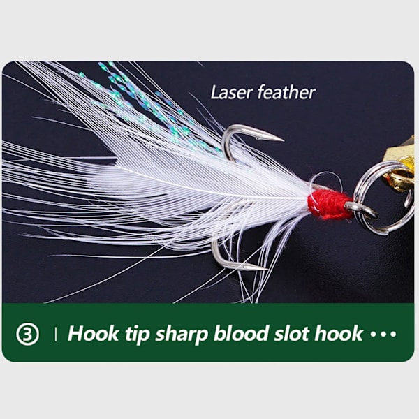 Luya Långräckt Paljettbete 3-20G Med Krokfjäder Cocker Mou silvery Leech Sequins 10g