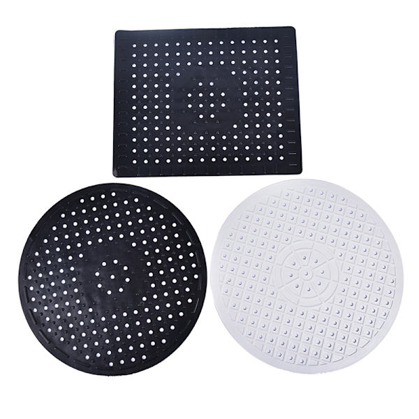 Handfatsmatta Gummi Dish Mat Drainer Non Slip Handfat Protector Liner Square white