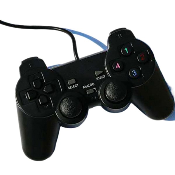 Kabelansluten 208 USB för datorspelkontroll för PC Dual Vibrat