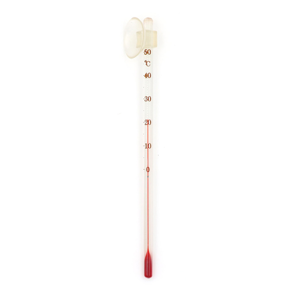 Ny akvariumtermometer i glas med sugkopp, akvariumtempe white