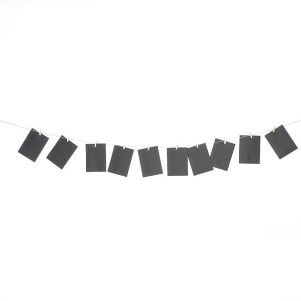 10st DIY 6 tum Hängande Album Clip Kraftpapper Fotoram för Black