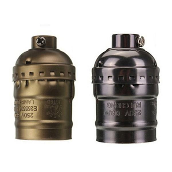 E27 Vintage Bronze Färg Lamphållare Pendelljussockel 110V 2