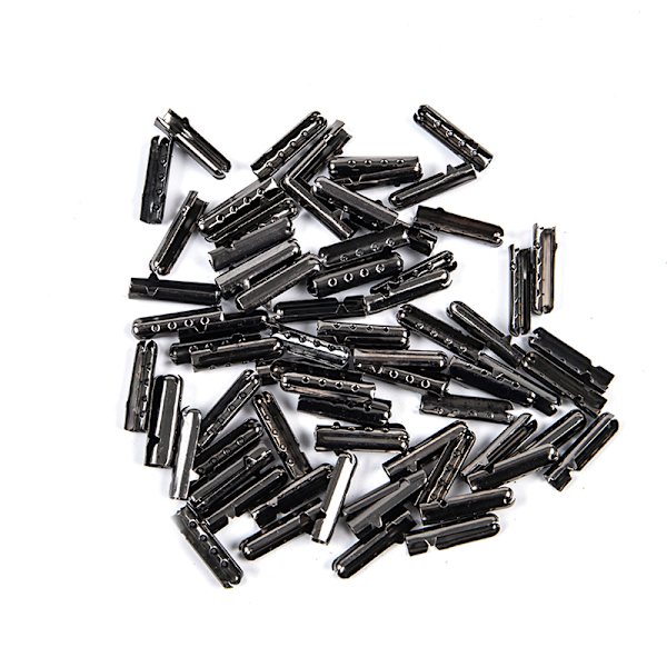 50st Skosnören Head Aglets DIY Skosnören Reparation Skosnören Tips Black