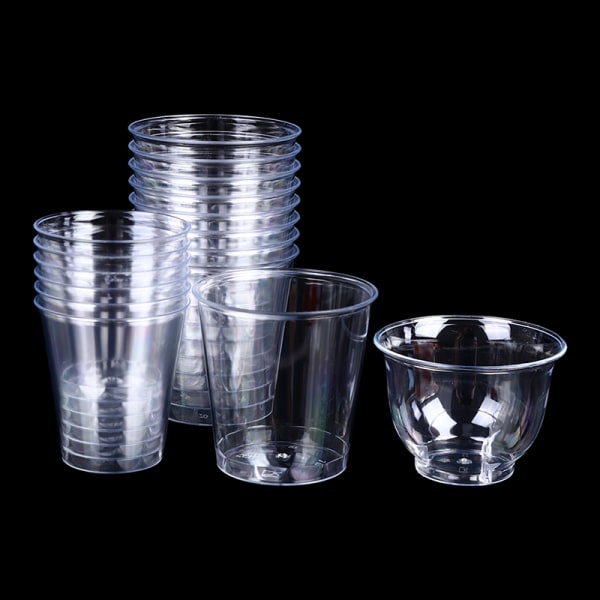 30/36/50 st Mini Clear Plastic Shot Glasögon Jelly Cup Plastique 50ml 50pcs