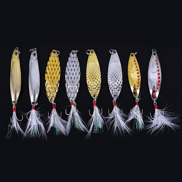 Luya Långräckt Paljettbete 3-20G Med Krokfjäder Cocker Mou silvery Leech Sequins 10g