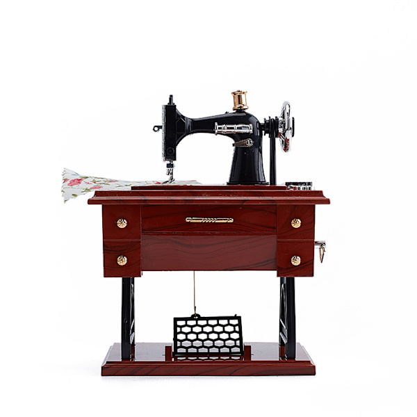 Sy hine Musikdosa Retro sömnad Clockwork Hemhantverk Decora