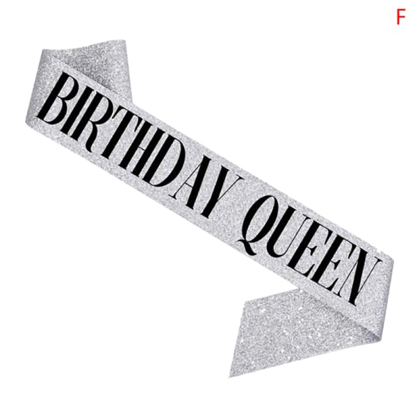Födelsedag Queen/Girl Satin Sash 21 Födelsedag Sash Party Supplies F
