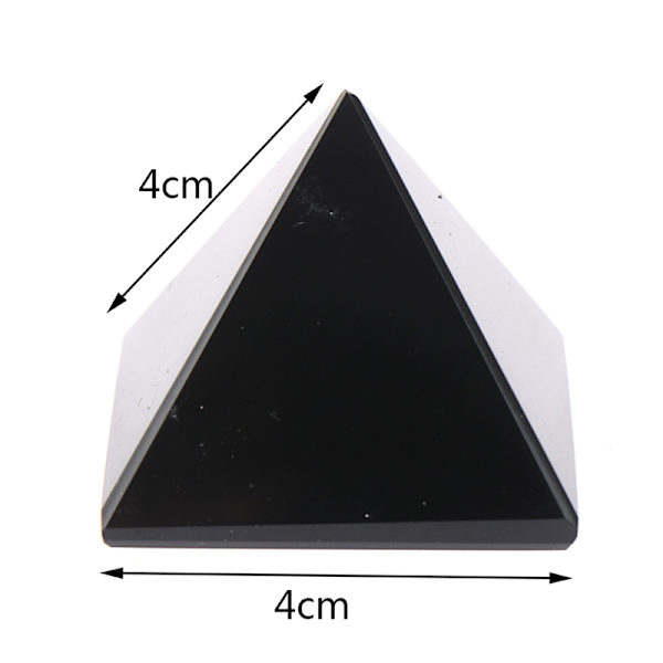 Obsidian Pyramid Naturlig polerad yta Hemdekorationer Skrivbord