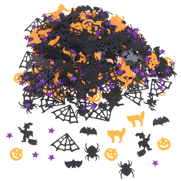 15g Halloween Confetti Pumpkin Spider Witch Fladdermöss Confetti Sprin
