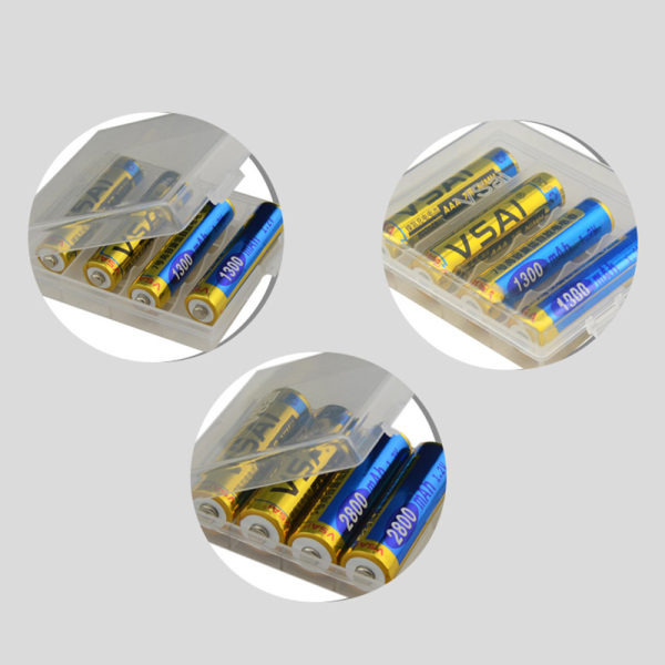 AAA/AA till C/D batterikombination batteriförvaringsbox Adapter C White 1pcs