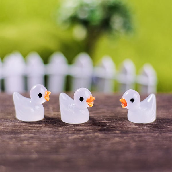 20st Mini Luminous Resin Ducks Glow In The Dark Miniatyr Orna