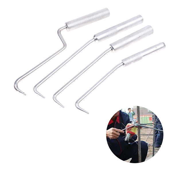 Gänga armeringsjärn Tie Wire Twister med krok Hand bindande stålstänger A4(Z shape 230mm)