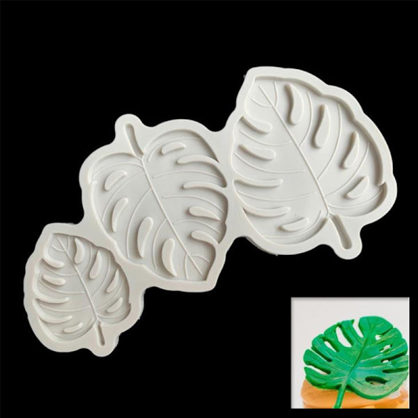 Fondant Form Mould Blad Monstera Blad Choklad Silicon