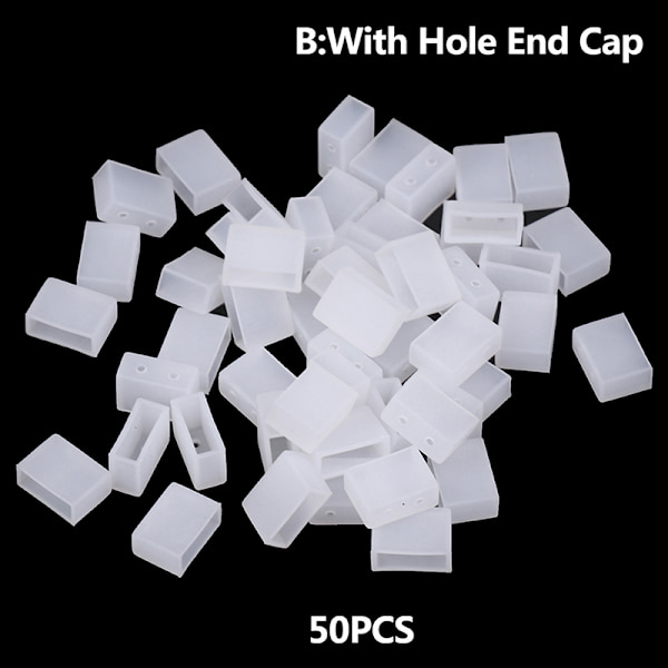 50 ST Neon Strip 6x12MM End Cap LED Connector Vattentät LED St B