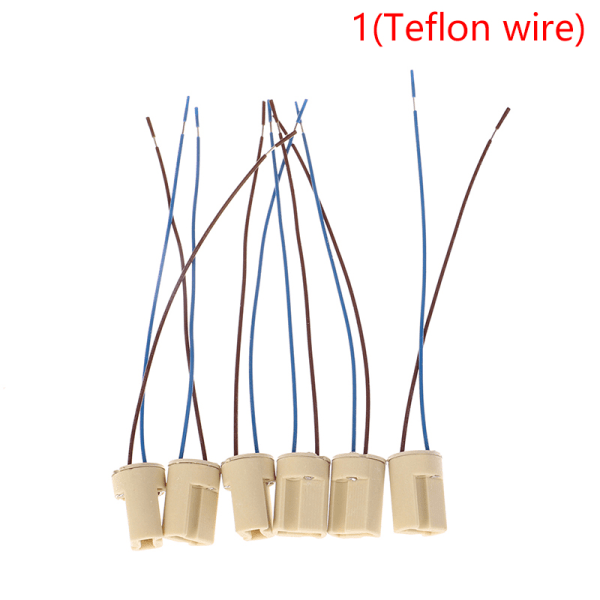 6st/lot G9 Lamp Base Keramisk Kontakt Sockel för LED Halogen 1(Teflon wire)