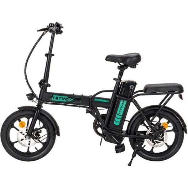 HITWAY hopfällbar elcykel - 16" E-cykel för vuxna - 250W motor - 36V/7,5Ah batteri - LCD - Autonomi 45 km - ‎BK5