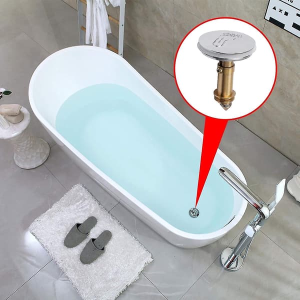 Pop-up Avløp For Bad - Avfallsavløp For Massasjebad, Jacuzzi, Solid Messing Krom - 43 Mm Ternel