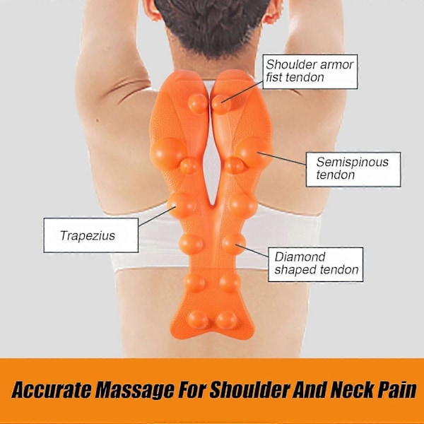 Trapezius Triggerpunkt Massager, Triggerpunkt Relaxer för Nacke och Axlar, Suboccipital Release Tool för Trapezius Smärtlindring och Cervikal Ryggrad