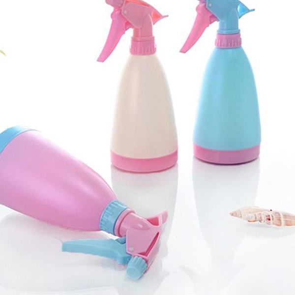Gjenbrukbare plastsprayflasker 500ml sprayflaske for utendørs innendørs hus hageplanter fargeblokk