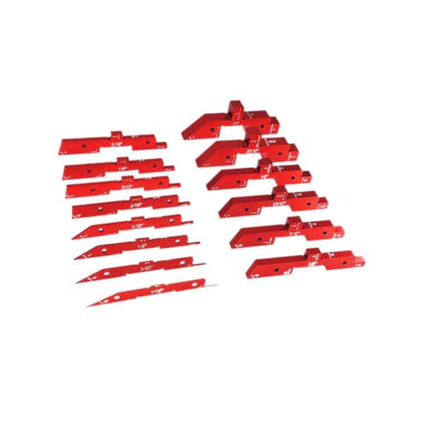 14x Inställningsblock Höjdmätare Set Robust för DIY-entusiaster Aluminiumlegering