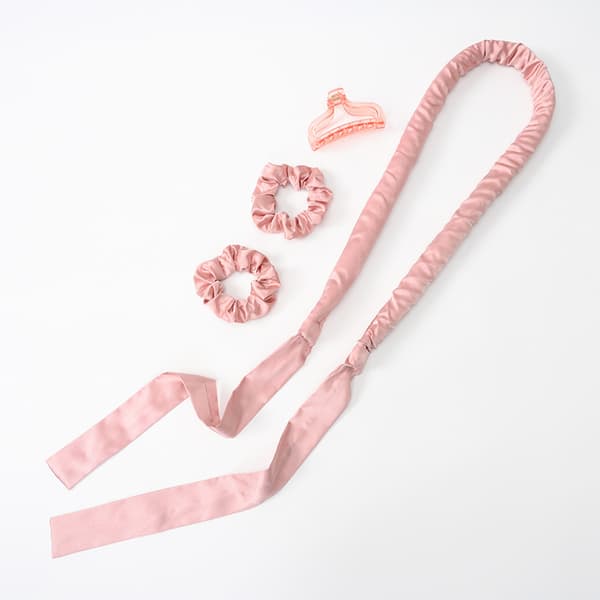 Simple Heatless Curler for Beautiful Waves Pink