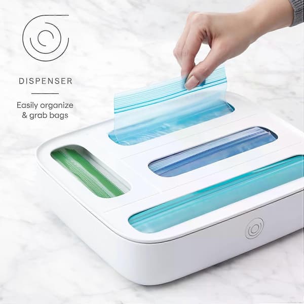 Matpose Dispenser, 4-spors Plast Sandwichpose Organizer for Skuff