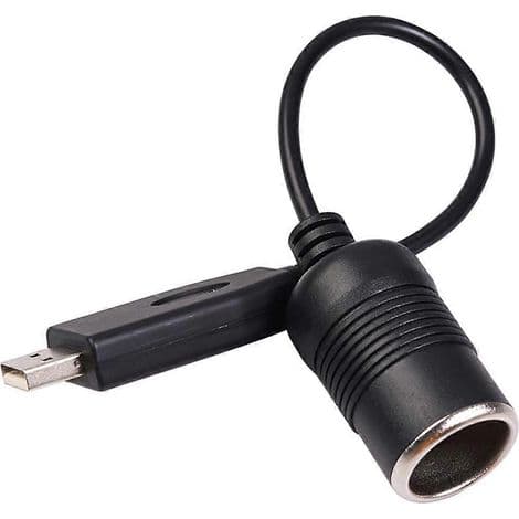 12V sigarettenner hunn-adapterkabel til USB-port, bilpluggomformer for tilbehørslader.