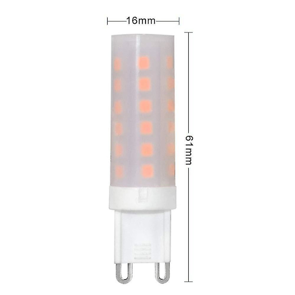 G9 Flamme Lampe LED Pære 0,5w PC Keramik Farve 10lm 36*2835 SMD AC 220-240v 1300-1700k 360 Grader [Energiklasse A] 4-pak