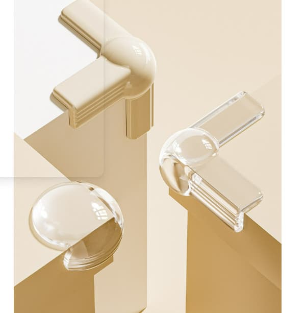 Clear L-shaped Corner Protectors with Airbag (4-pack)