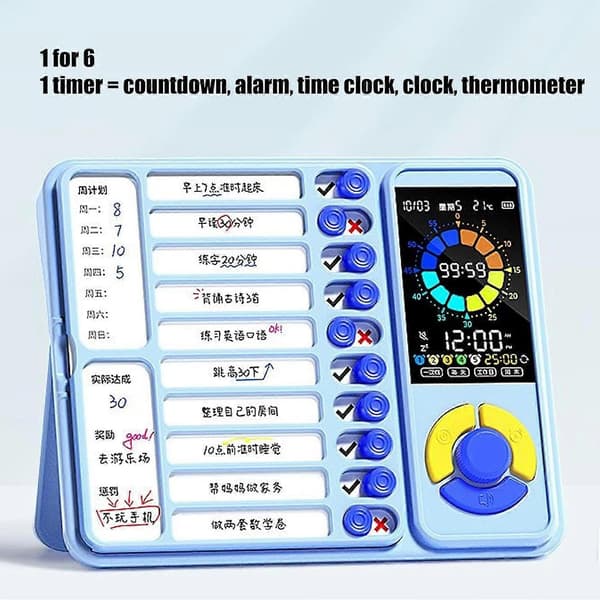 Digital Kökstimer Schemaläggare Digital Timer med Högt Alarm för Barn