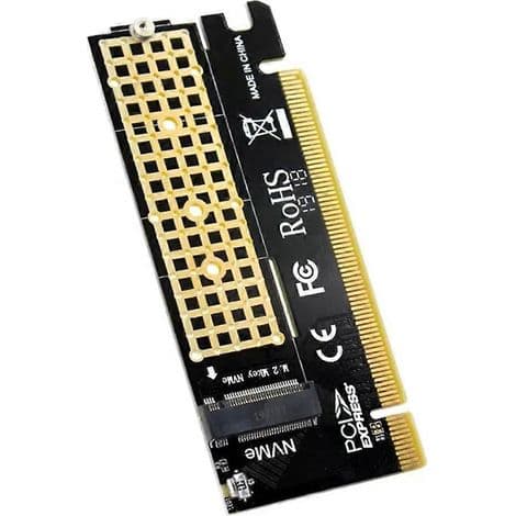 M.2 NVMe - PCIe 4.0 x16 -sovitinkortti M-Key-kiintolevyille