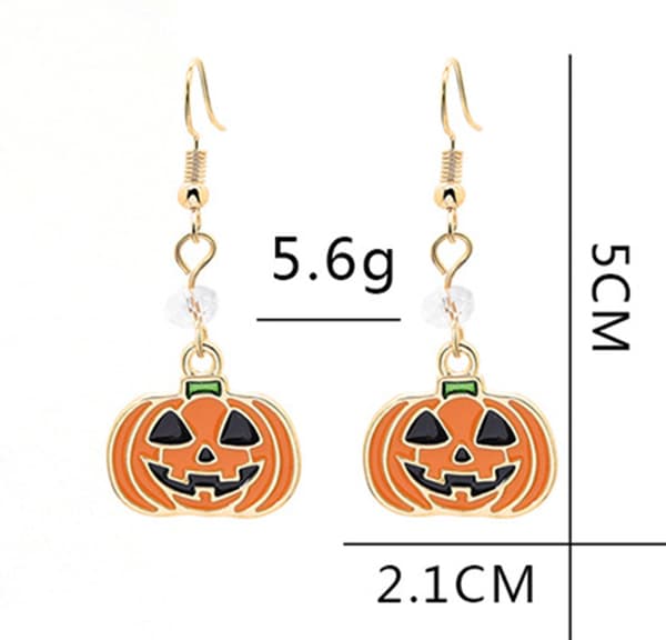 Halloween-kurpitsakorvakorut keltainen