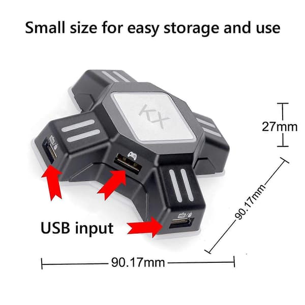 Keyboard Mus Adapter Bærbar Mus Keyboard Konverter Adapter Udskiftning Til Switch/x-box/ps5/p-s-4/ps3 Kx Gamepad Controller Adapter