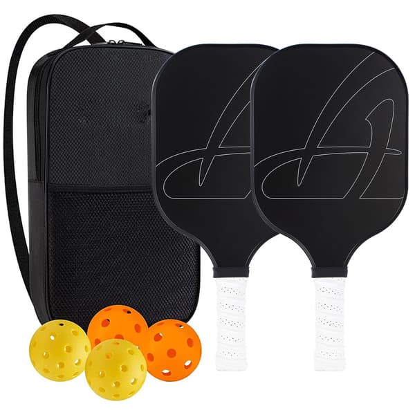 Pickleball sæt - Glasfiber ketchere, bolde og taske 6