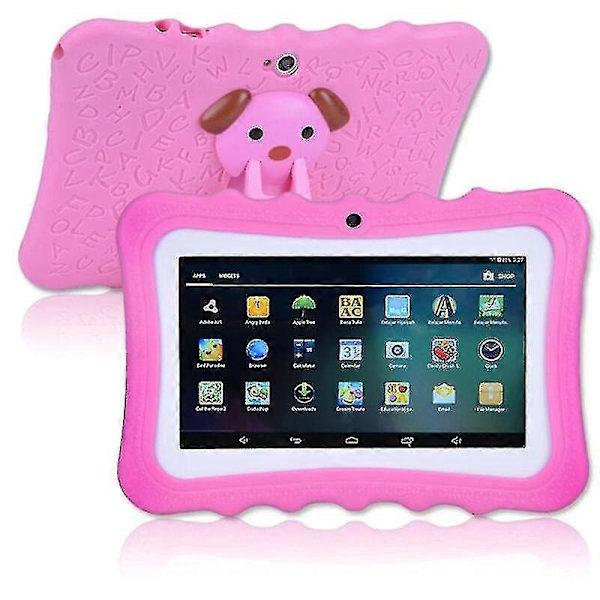 7\" Barnetablett Android Tablett PC 8gb Rom 1024*600 Oppløsning Wifi Barnetablett PC, Rosa