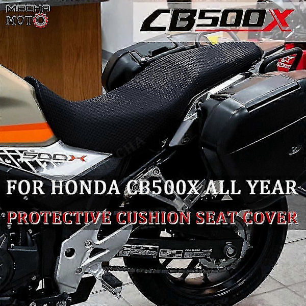 Motorcykeltillbehör 3D Mesh Elasticitet Skyddande Sittdyna Sadelöverdrag i Nylon Tyg För Honda Cb500x Cb500 X