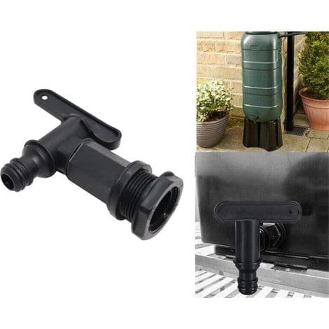 Plasttankkran, vanntankadapter, tankkranmontering, regnvannstankkran for regnvannsoppsamler, drivstofftank for regnvannsoppsamler