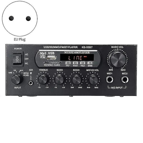 1200w 220v Bluetooth Forstærker Hifi Digital Forstærker 33bt Stereo Led Digital Audio Forstærker Auf-f